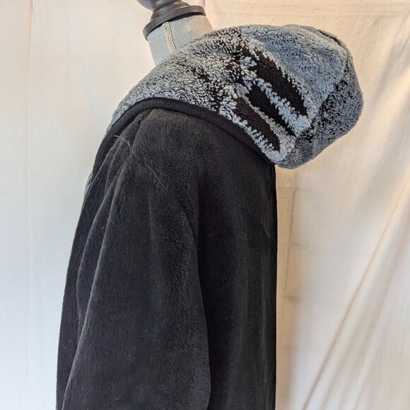 NORDIC LIGHTS Womens Reversible Fleece Jacket Aztec Winter Mountain MEDIUM - Picture 9 of 11